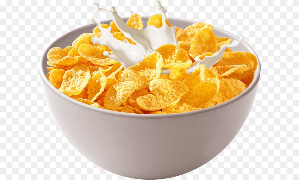 Corn Flakes Breakfast Cereal Frosted Flakes Muesli Transparent Background Cereal Clipart, Bowl, Food, Snack, Cereal Bowl Free Png Download