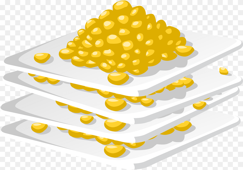 Corn Off The Cob On Plates Stacked Up Clipart, Food Png