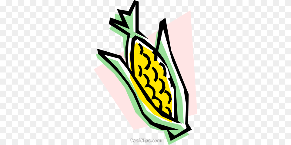 Corn On The Cob Royalty Vector Clip Art Illustration, Food, Grain, Plant, Produce Png Image