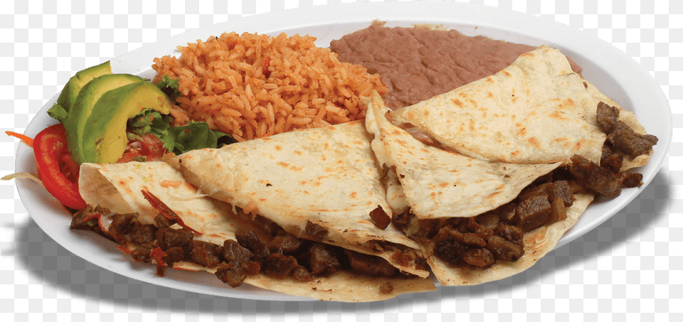 Corn Tortilla Quesadilla Plate, Food, Sandwich, Meal Png Image