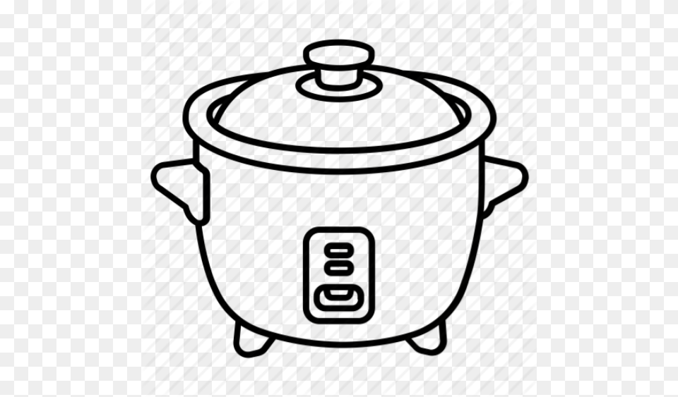 Cornbread Clipart Rice Cooker Clip Art Black And White, Appliance, Device, Electrical Device, Slow Cooker Png Image