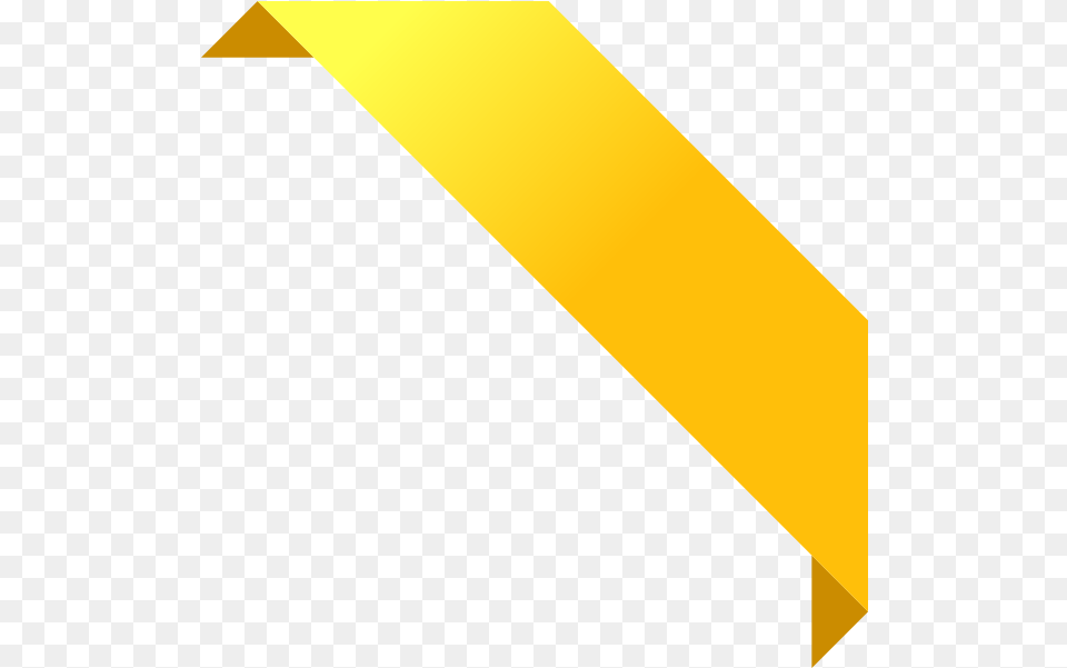 Corner Banner Ribbon Yellow Banner Free Png Download