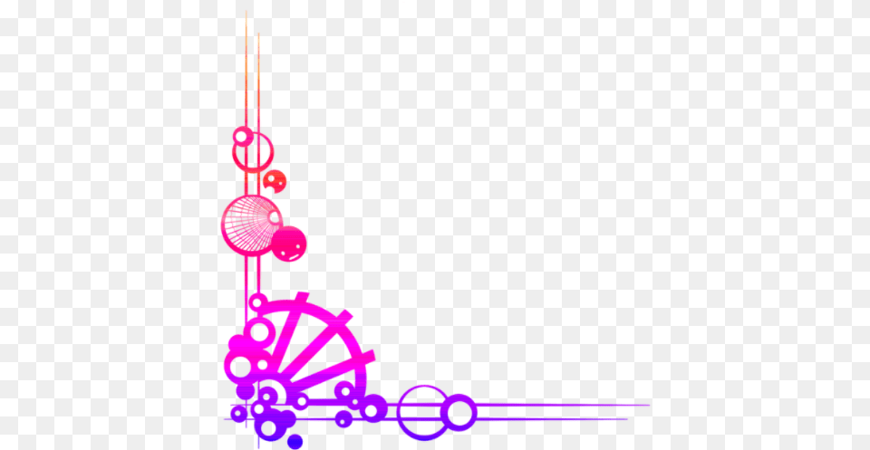 Corner Border Colorful Corner Border, Machine, Spoke Png