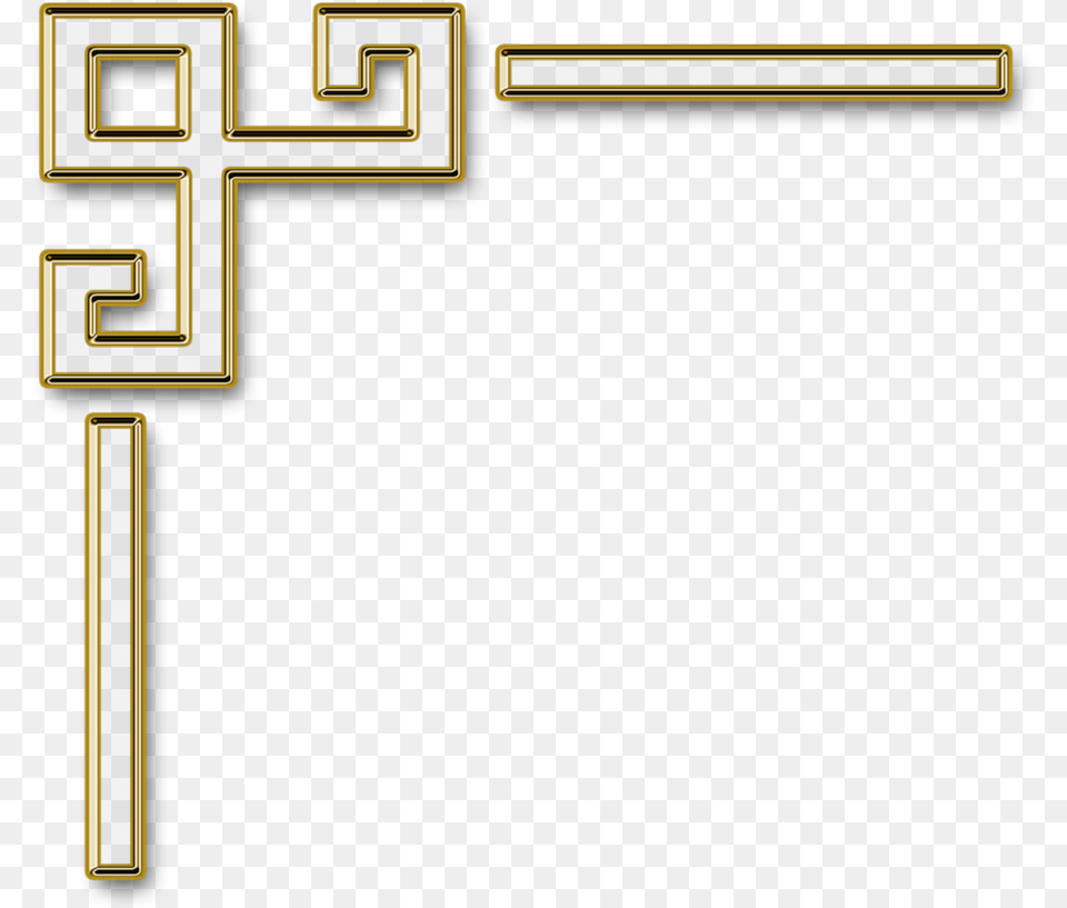 Corner Borders Golden, Cross, Symbol, Scoreboard Free Png