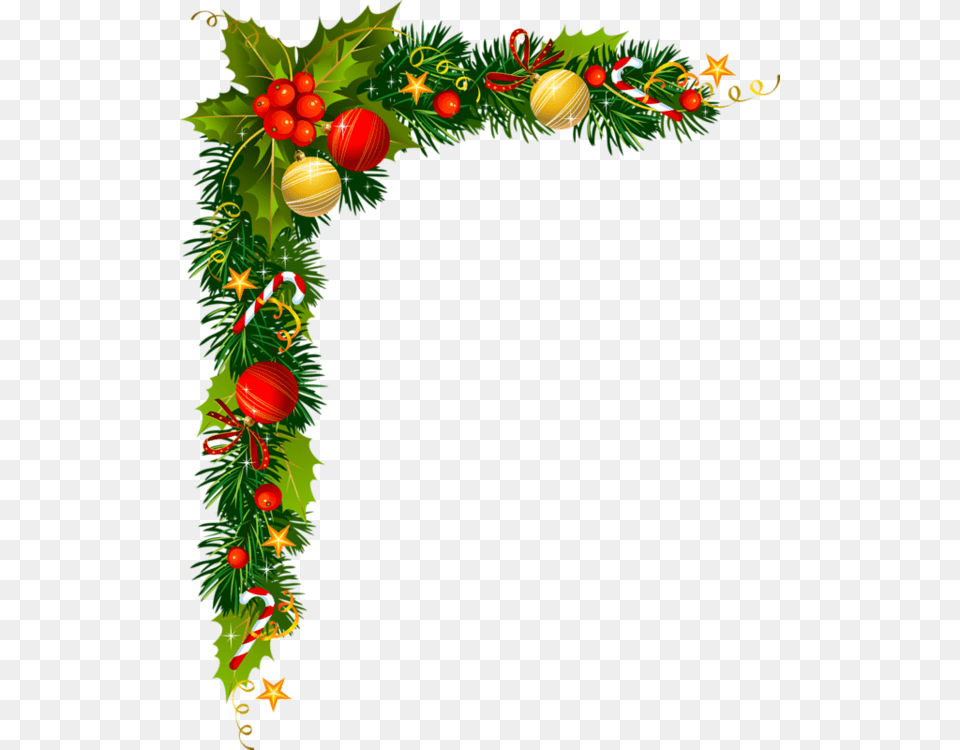 Corner Christmas Holly, Balloon Png Image