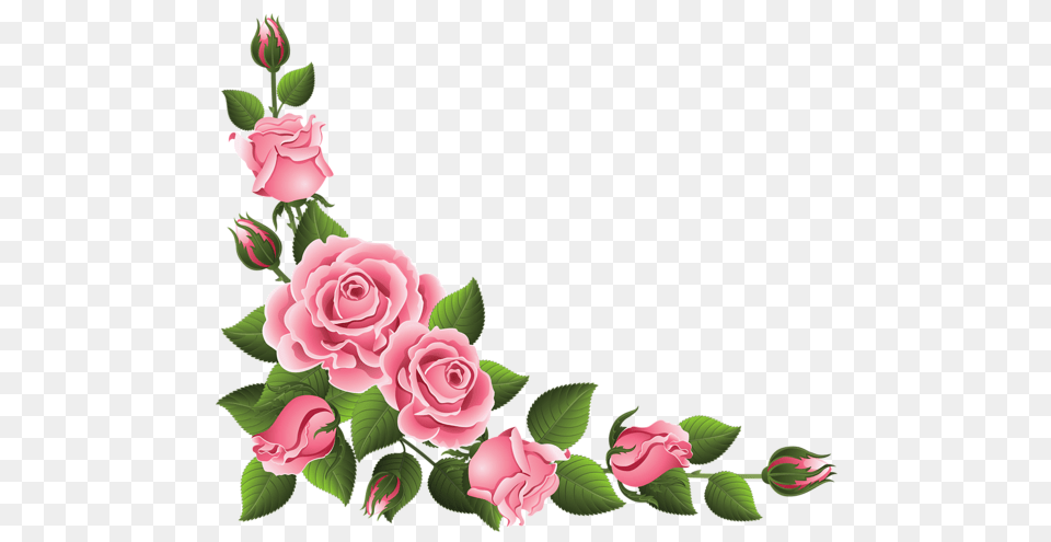 Corner Decoration With Roses Clipart Gallery, Art, Floral Design, Flower, Graphics Png