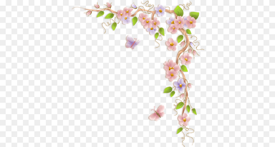 Corner Flower, Plant, Cherry Blossom, Pattern, Baby Free Transparent Png