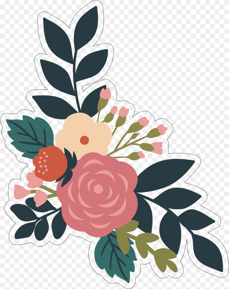 Corner Flower Bunch Print Amp Cut File Illustration, Art, Floral Design, Graphics, Pattern Free Png