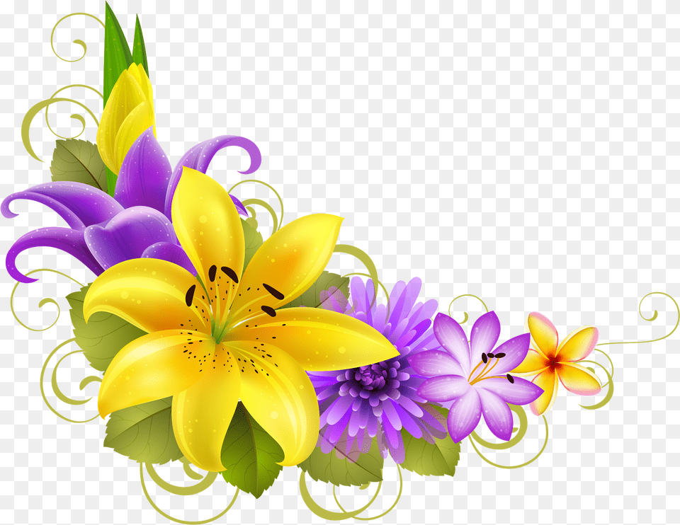 Corner Flower Design, Art, Floral Design, Graphics, Pattern Free Png Download