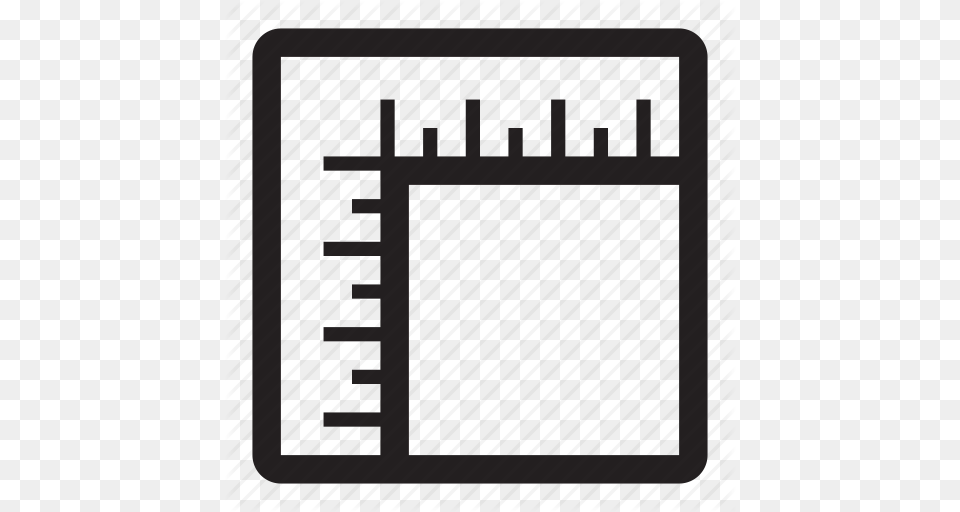 Corner Frame Measure Ruler Scale Icon, Page, Text, Gate, Bus Stop Free Png Download