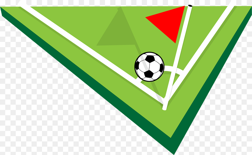 Corner Kick Clipart, Triangle, Ball, Football, Soccer Free Png