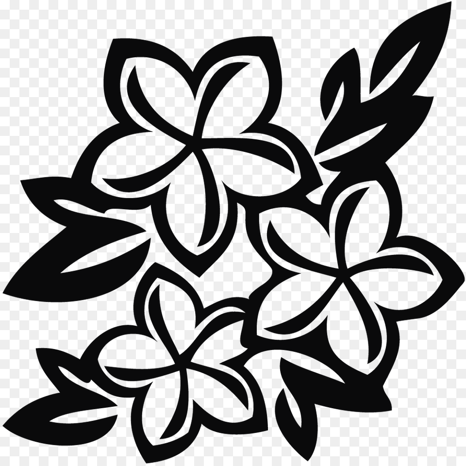 Corner Pattern Flower Black Designs T Shirt Designs Black, Art, Floral Design, Graphics, Stencil Free Png