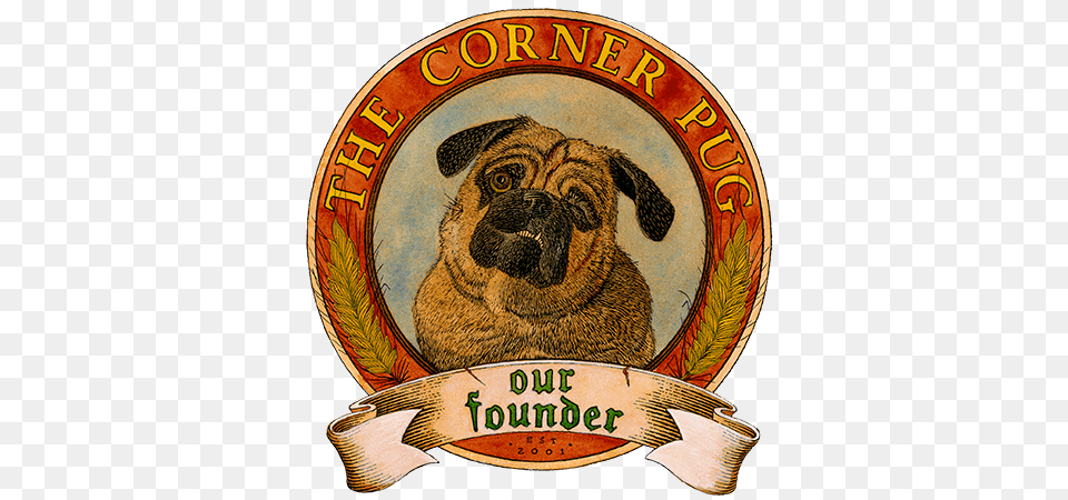 Corner Pug West Hartford, Logo, Animal, Canine, Mammal Png Image