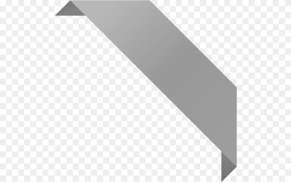 Corner Ribbon02 Gray White Corner Ribbon Free Png