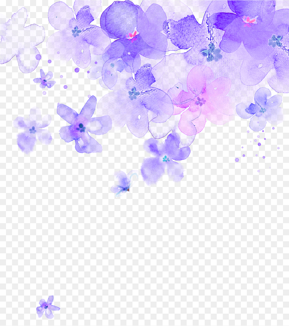 Corner Transparent Purple Transparent Background Purple Flowers, Plant, Flower, Geranium, Graphics Free Png