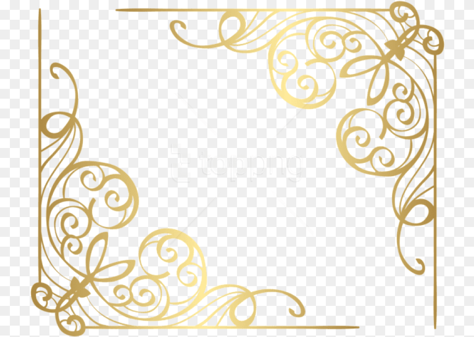 Corners Gold Clipart Photo Gold Corner Flower, Art, Floral Design, Graphics, Pattern Free Transparent Png