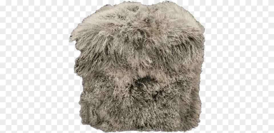 Cornerstone Home Interiors Chesterfield Leather Tibetan Lamb Pouf Color Gray, Furniture, Animal, Bear, Mammal Png