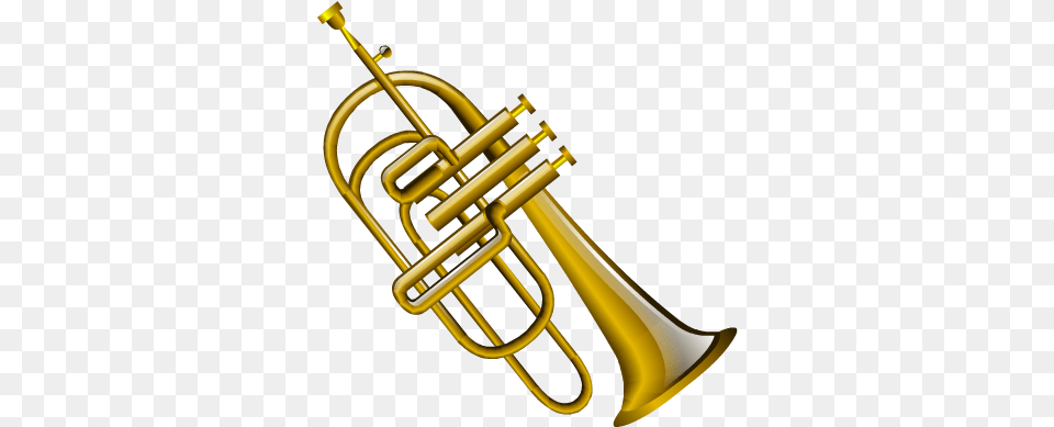 Cornet Icon Musical Instruments Without Background, Brass Section, Flugelhorn, Horn, Musical Instrument Png Image