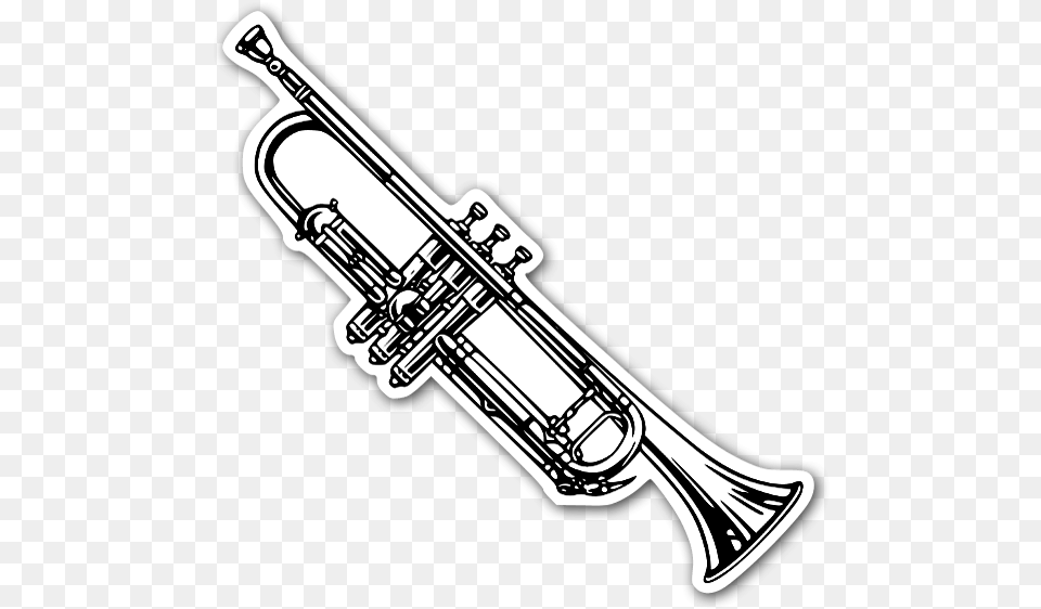 Cornet Trumpet Sticker Trumpet Sticker, Brass Section, Horn, Musical Instrument, Gun Free Png Download