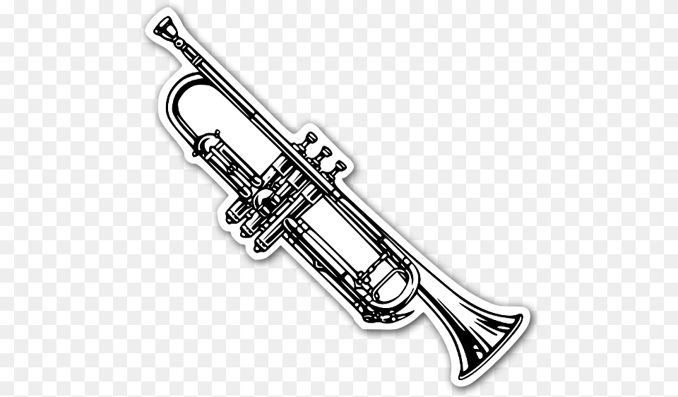 Cornet Trumpet Stickerapp Trumpet Sticker, Brass Section, Horn, Musical Instrument, Gun Free Transparent Png