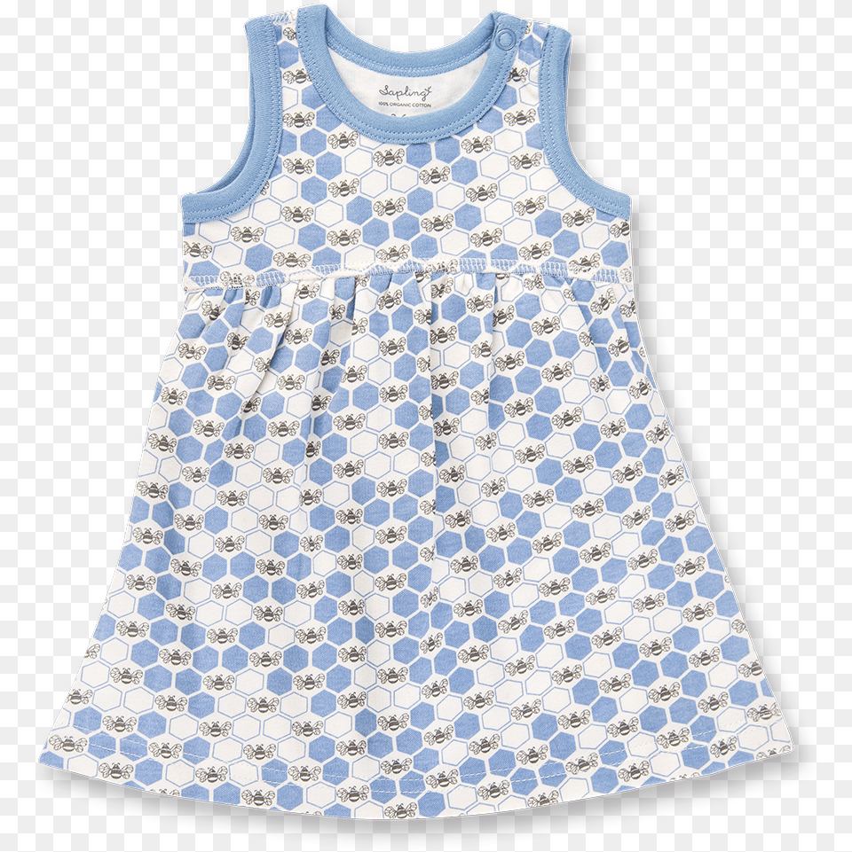 Cornflower Blue Bees Dress Pattern, Clothing, Tank Top, Blouse Free Transparent Png
