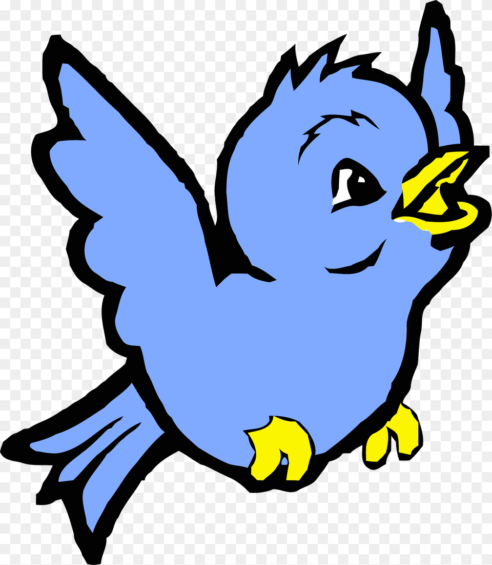 Cornflower Blue Bird Cartoon Clipart Cartoon Bird Clipart, Animal, Jay, Baby, Person Png Image