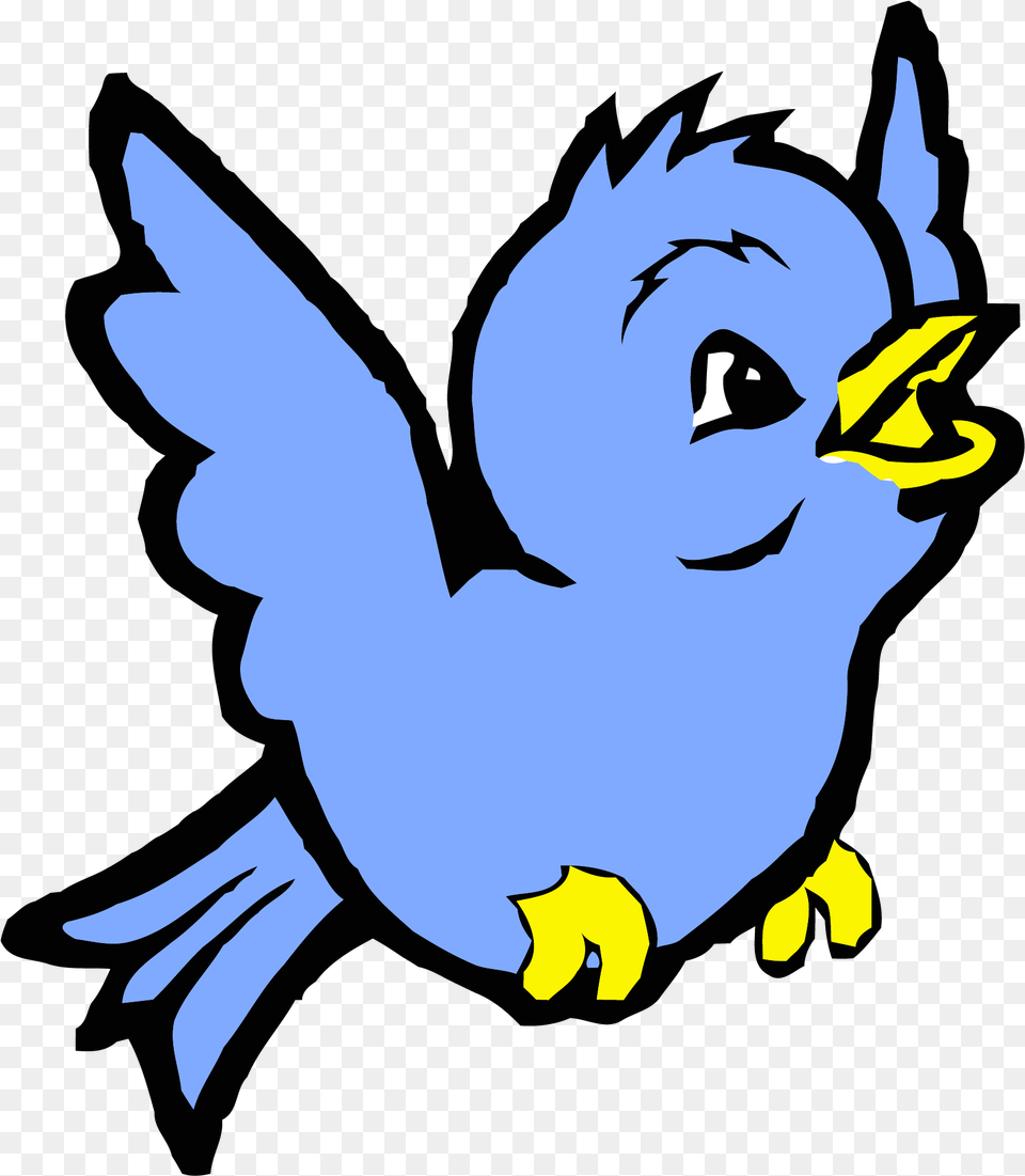 Cornflower Blue Bird Cartoon Clipart U2013 Clipartlycom Blue Bird Cartoon, Animal, Jay, Baby, Person Free Png Download