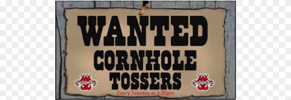 Cornhole Wanted Poster Banner, Advertisement, Scoreboard, Text Free Png Download