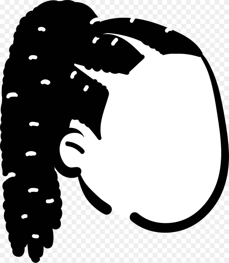 Cornrows Hair Style Clipart, Stencil, Baby, Person Png
