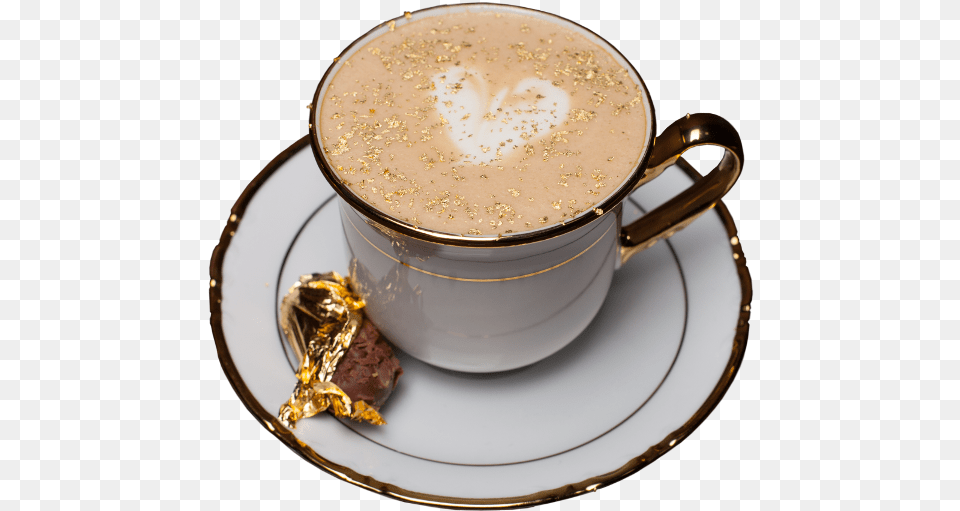 Cornucaupia Gold Leaf Manufacturing Edible Gold Leaf Coffee, Beverage, Coffee Cup, Cup, Latte Png Image