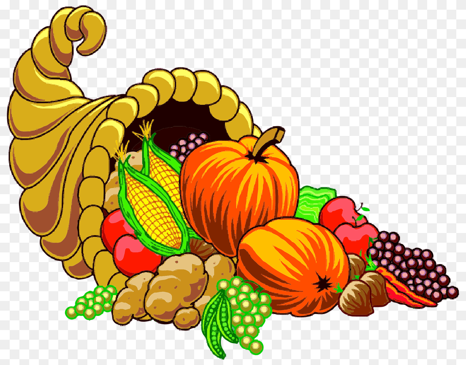 Cornucopia And Vegetables Clipart, Art, Food, Produce Free Png