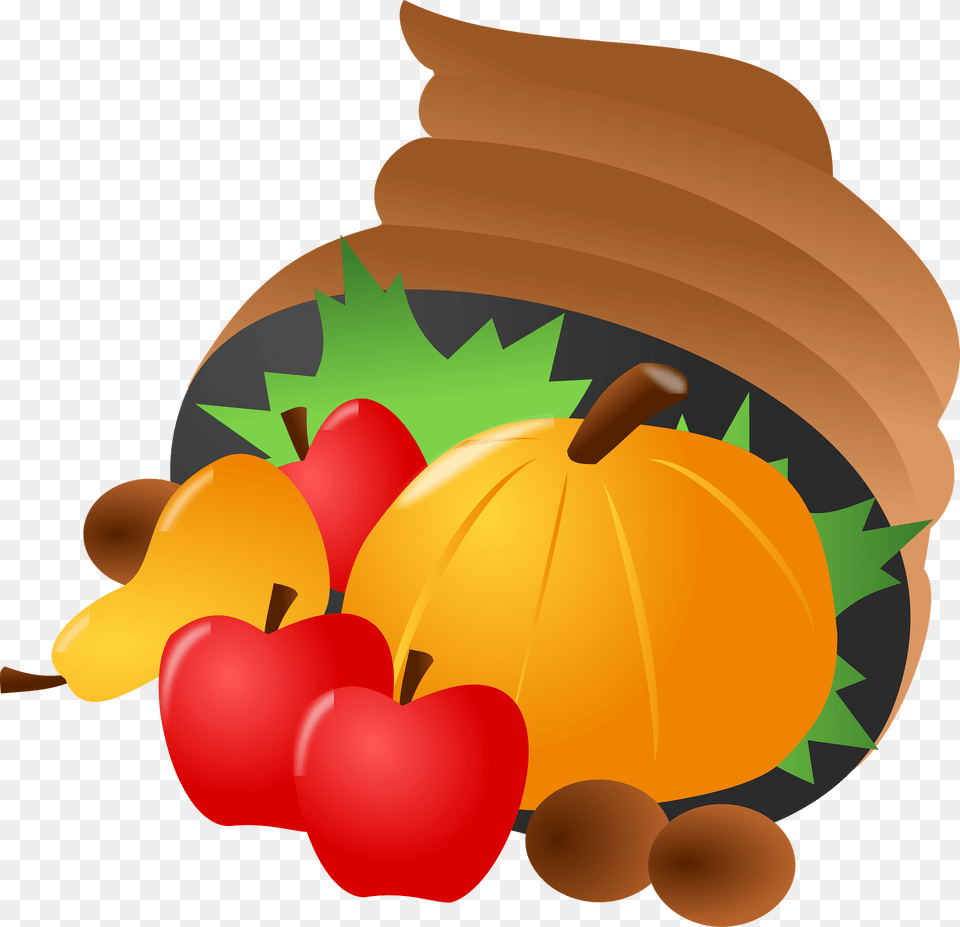 Cornucopia And Vegetables Clipart, Food, Produce, Fruit, Plant Free Png