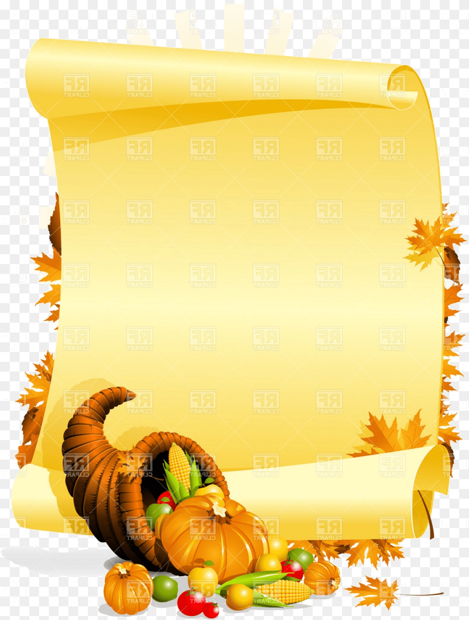 Cornucopia Blank Thanksgiving Invitation With And Vegetables Thanksgiving Invitation Images 2019, Text, Document, Scroll Free Transparent Png