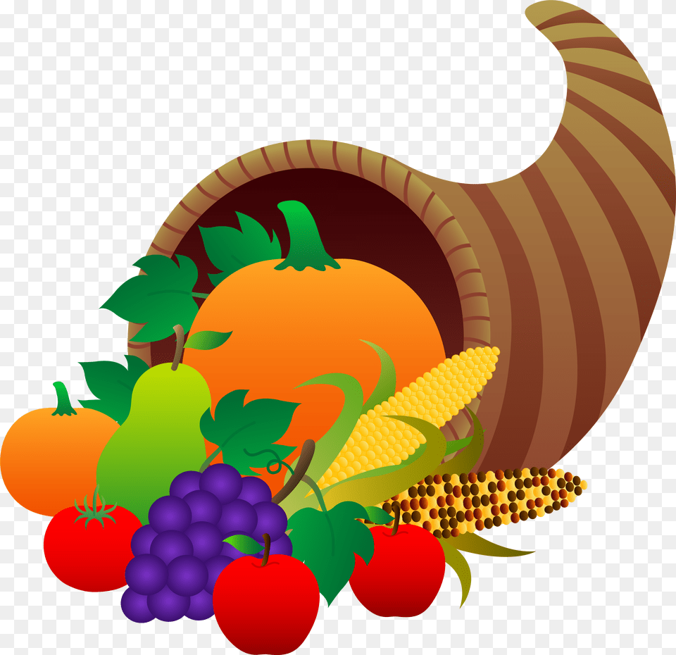 Cornucopia Clip Art Free Clipart Transparent Thanksgiving Cornucopia Clip Art, Produce, Food, Fruit, Plant Png Image