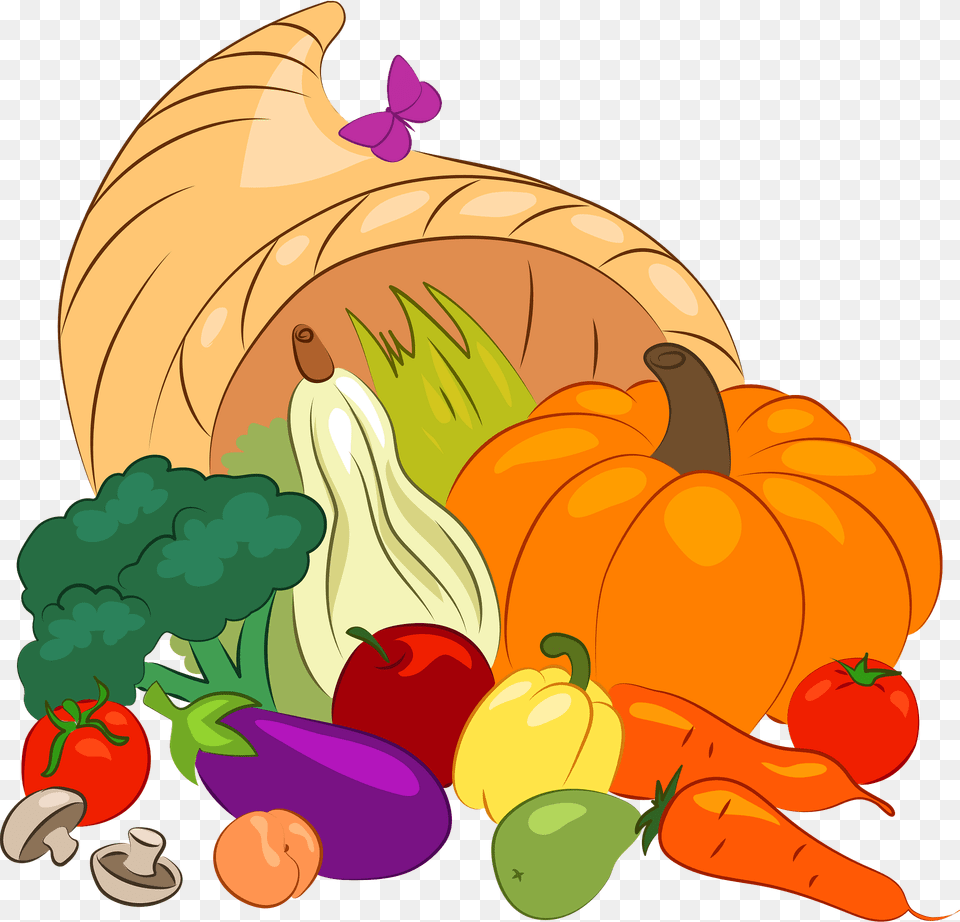 Cornucopia Clipart, Food, Produce Png