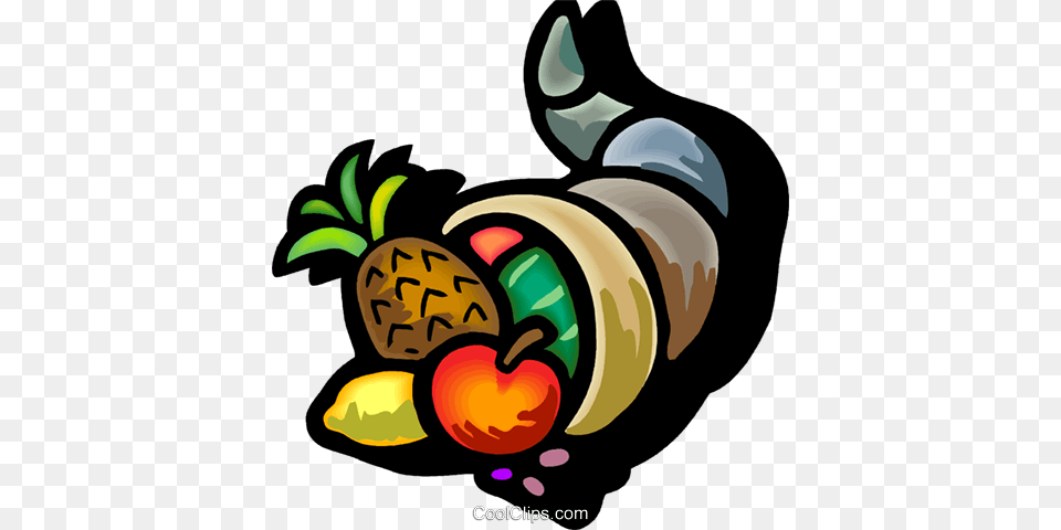 Cornucopia Filled With Fruit Royalty Vector Clip Art, Food, Plant, Produce, Ammunition Free Transparent Png