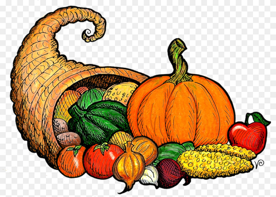 Cornucopia Thanksgiving Pictures Clip Art Cornucopia Clip Art, Vegetable, Food, Pumpkin, Produce Free Transparent Png