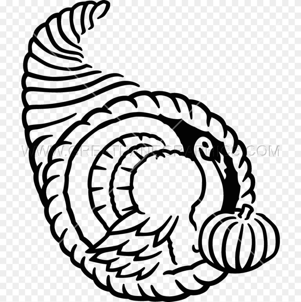 Cornucopia Production Ready Artwork For T Shirt Printing, Spiral, Coil Free Png Download