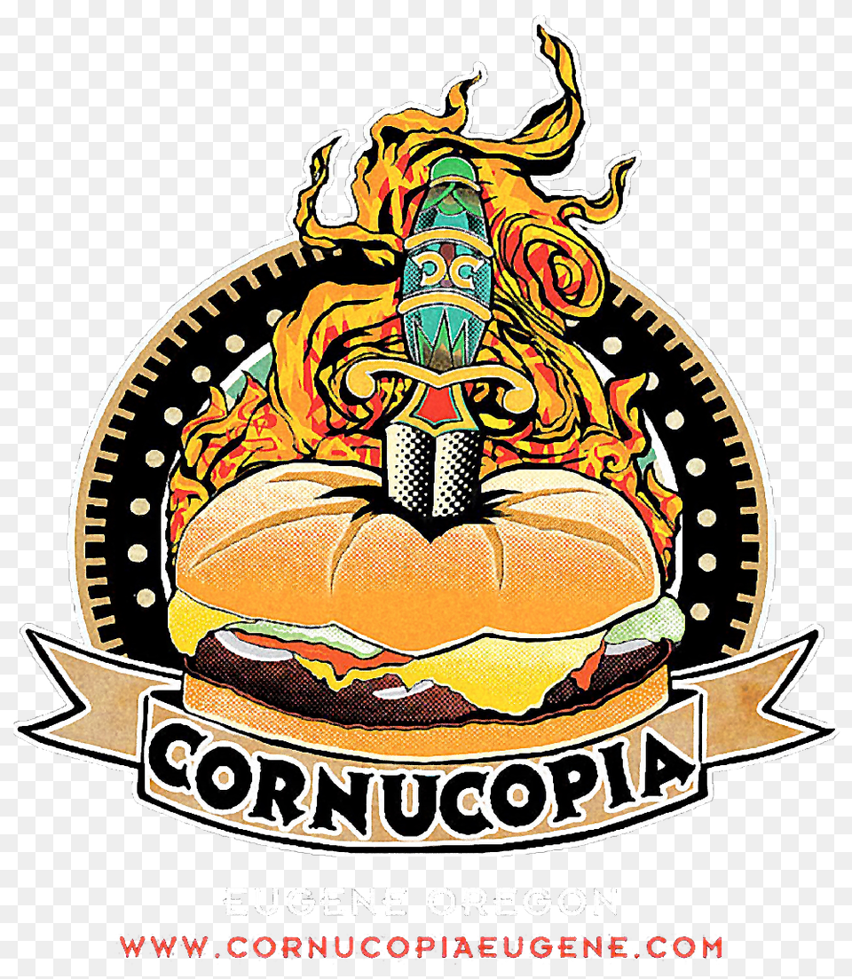 Cornucopia Restaurants Oregon Resource Guide, Advertisement, Poster, Burger, Emblem Free Transparent Png