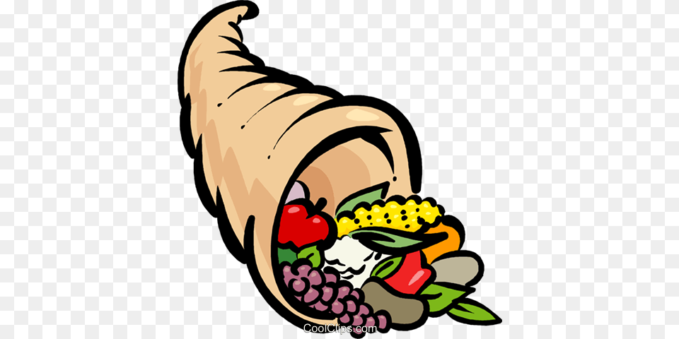 Cornucopia Royalty Vector Clip Art Illustration, Food, Sandwich Wrap, Baby, Person Free Png Download