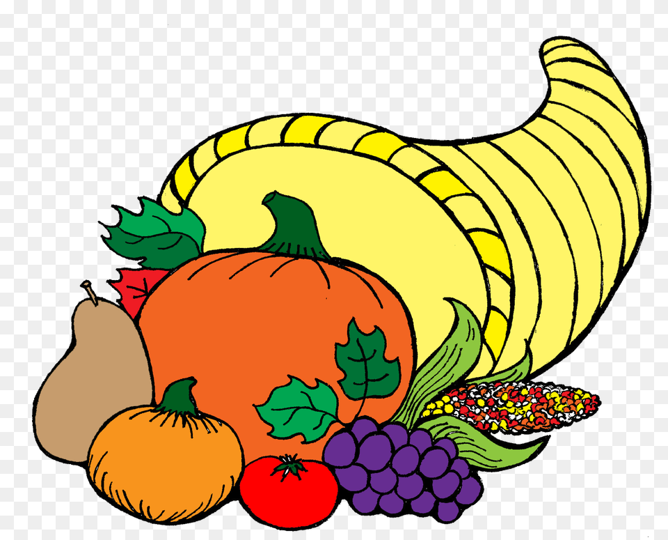 Cornucopia Thanksgiving Clip Art Clip Art For Teachers, Banana, Food, Fruit, Plant Free Png Download
