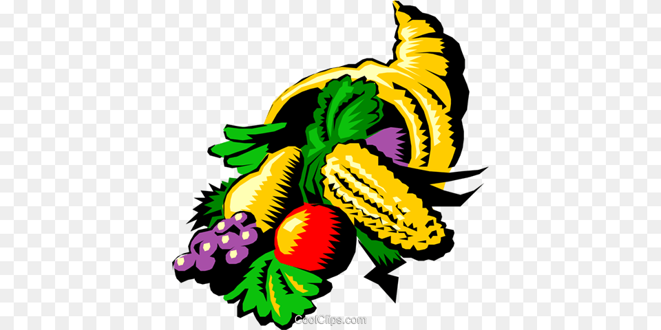 Cornucopia With Fresh Vegetables Royalty Vector Clip Art, Food, Fruit, Plant, Produce Free Transparent Png
