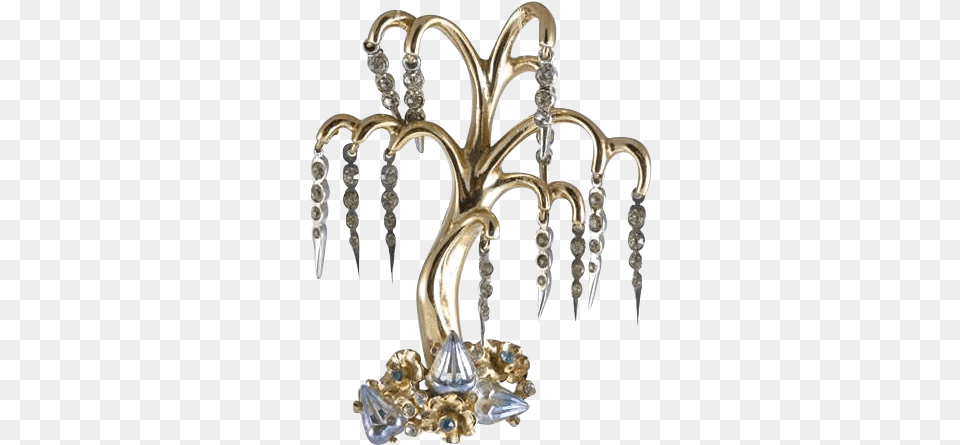 Coro Pegasus 39adolph Katz39 Weeping Willow Tree Pin Jewellery, Chandelier, Lamp, Crystal Free Png