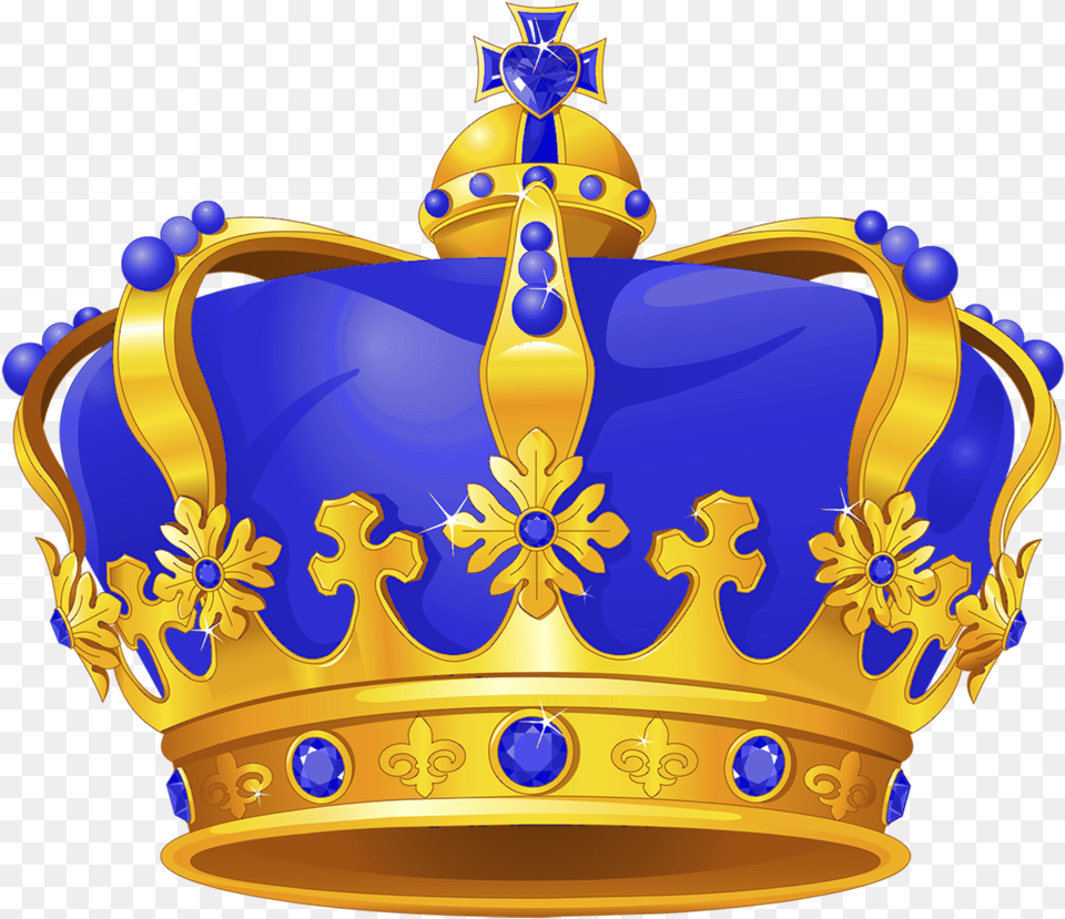 Coroa Azul E Dourada Blue And Gold Crown, Accessories, Jewelry, Birthday Cake, Cake Free Transparent Png