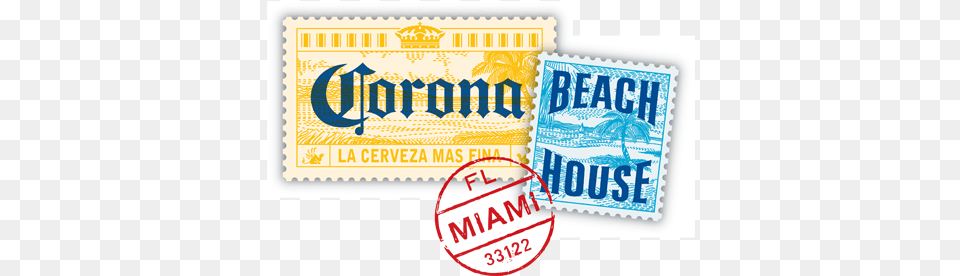 Corona Beach House Logo, Postage Stamp Free Transparent Png