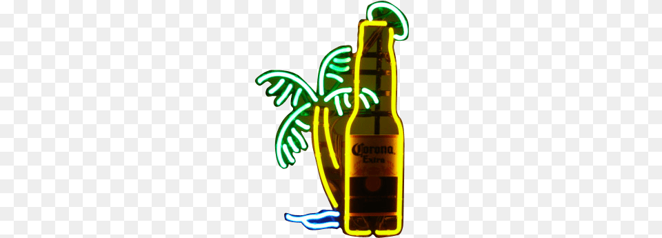 Corona Beer Bottle Beer Neon Signs, Alcohol, Beer Bottle, Beverage, Light Free Png Download