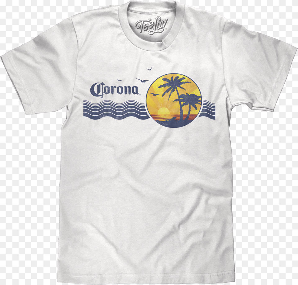 Corona Beer Palm Tree T Shirt White Cinnamon Toast Crunch Shirt, Clothing, T-shirt, Ball, Football Png Image