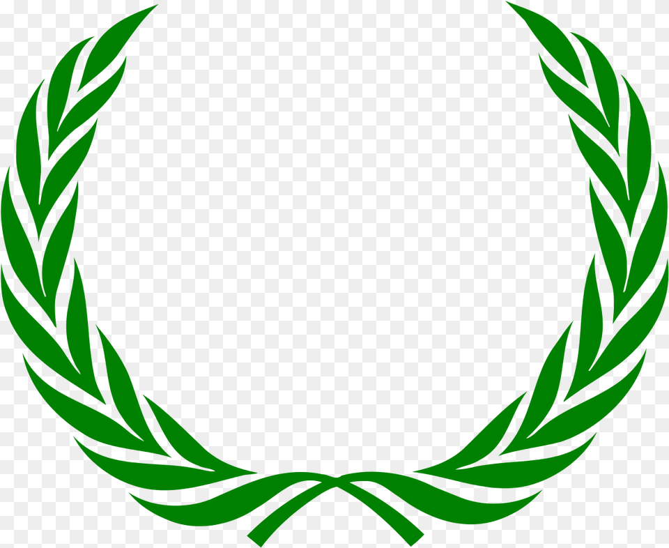 Corona De Laurel Vector Clipart Psd Laurel Wreath Creative Commons, Green, Emblem, Symbol, Logo Png Image