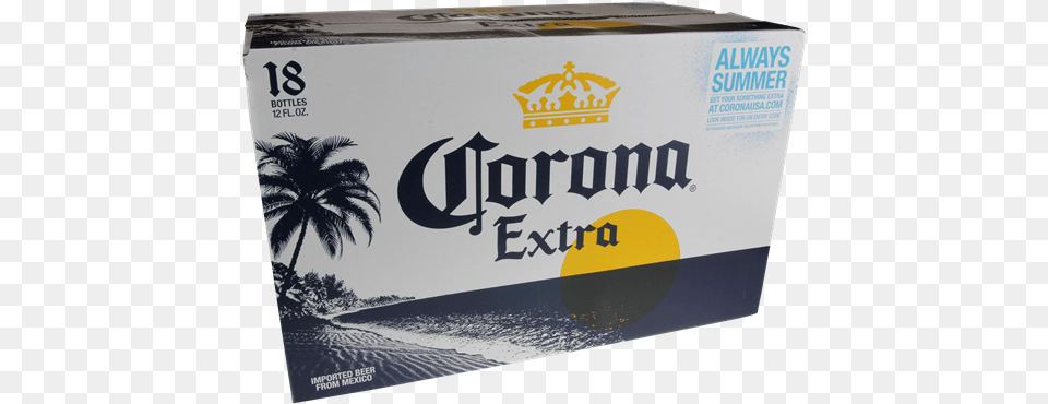 Corona Extra 18 Pack Corona Extra Logo, Box, Alcohol, Beer, Beverage Png Image