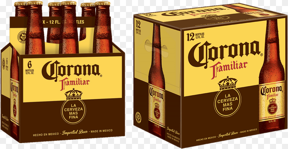 Corona Familiar Now Available In 12oz Corona Familiar 12 Pack, Alcohol, Beer, Beverage, Lager Png